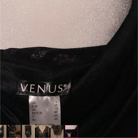 NWT Black Sequin Embellished Dress 6 - Picture 8 of 8